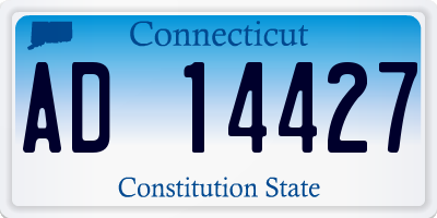CT license plate AD14427