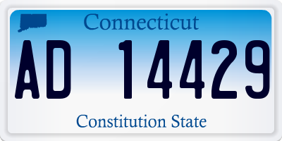 CT license plate AD14429