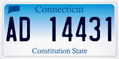 CT license plate AD14431