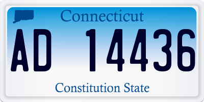 CT license plate AD14436