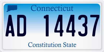 CT license plate AD14437