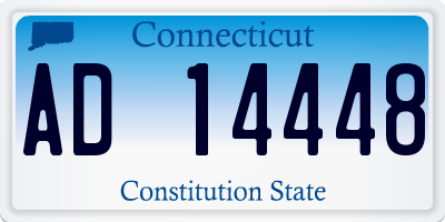 CT license plate AD14448