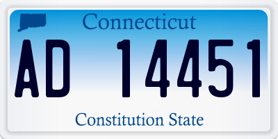 CT license plate AD14451