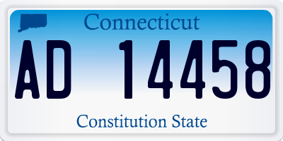 CT license plate AD14458