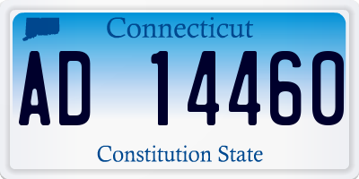 CT license plate AD14460