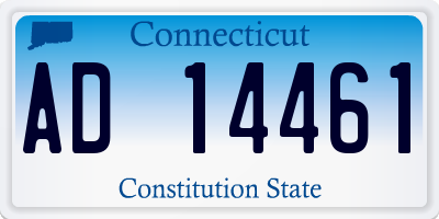 CT license plate AD14461