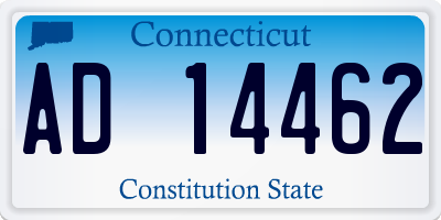 CT license plate AD14462