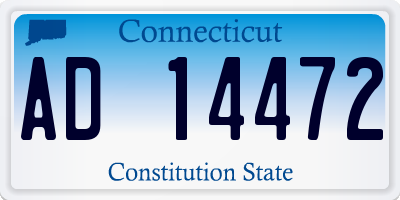 CT license plate AD14472