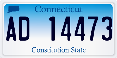 CT license plate AD14473