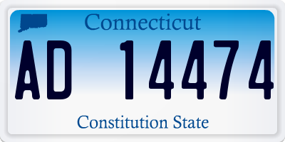 CT license plate AD14474