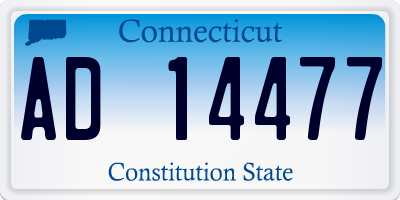 CT license plate AD14477