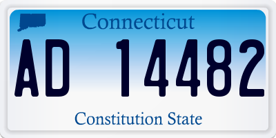 CT license plate AD14482