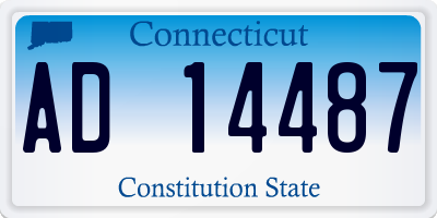 CT license plate AD14487
