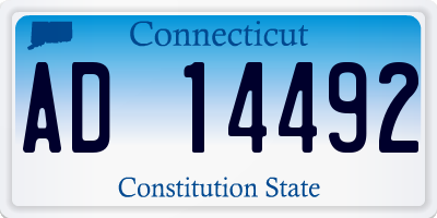 CT license plate AD14492
