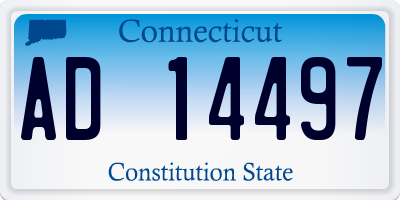 CT license plate AD14497
