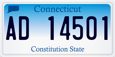 CT license plate AD14501