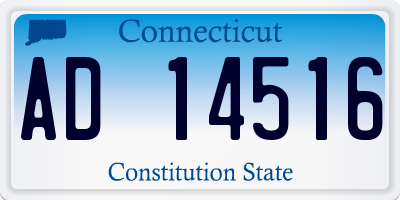 CT license plate AD14516