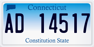 CT license plate AD14517