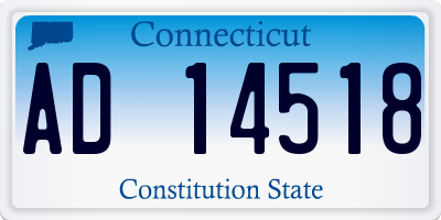CT license plate AD14518