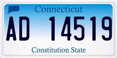 CT license plate AD14519
