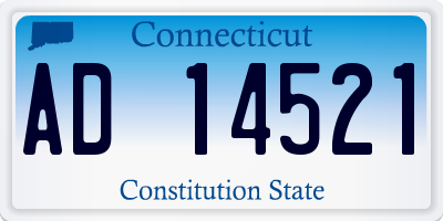CT license plate AD14521