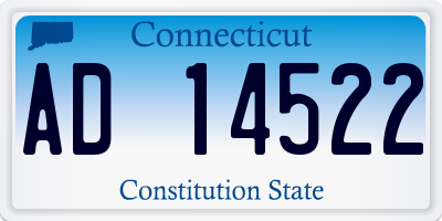 CT license plate AD14522