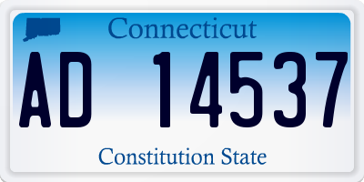 CT license plate AD14537