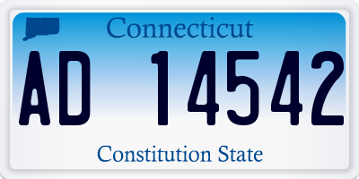 CT license plate AD14542