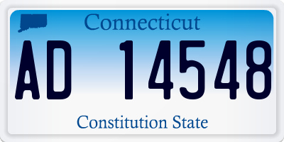 CT license plate AD14548