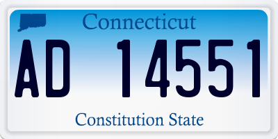 CT license plate AD14551