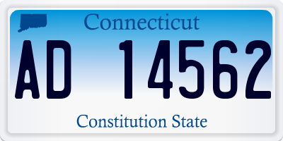 CT license plate AD14562