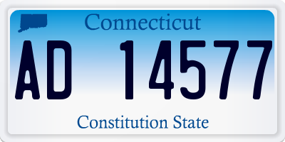 CT license plate AD14577