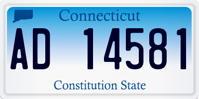 CT license plate AD14581
