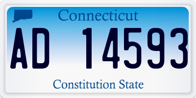 CT license plate AD14593