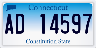 CT license plate AD14597