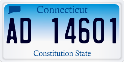 CT license plate AD14601