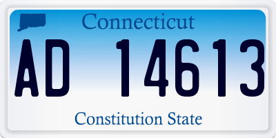 CT license plate AD14613