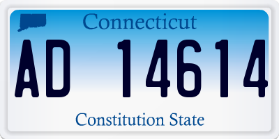 CT license plate AD14614