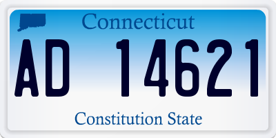 CT license plate AD14621
