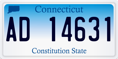CT license plate AD14631