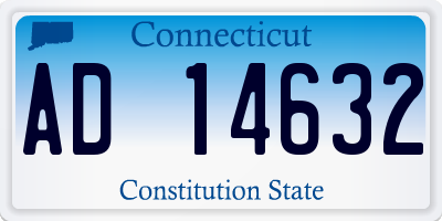 CT license plate AD14632