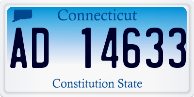 CT license plate AD14633