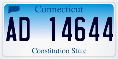 CT license plate AD14644