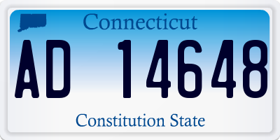 CT license plate AD14648