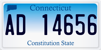 CT license plate AD14656