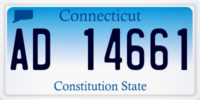 CT license plate AD14661