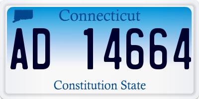 CT license plate AD14664