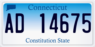 CT license plate AD14675
