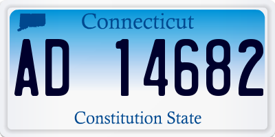 CT license plate AD14682