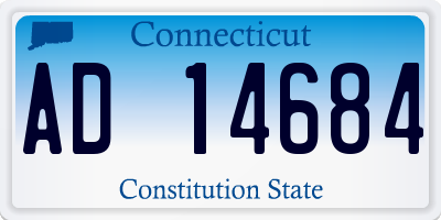 CT license plate AD14684